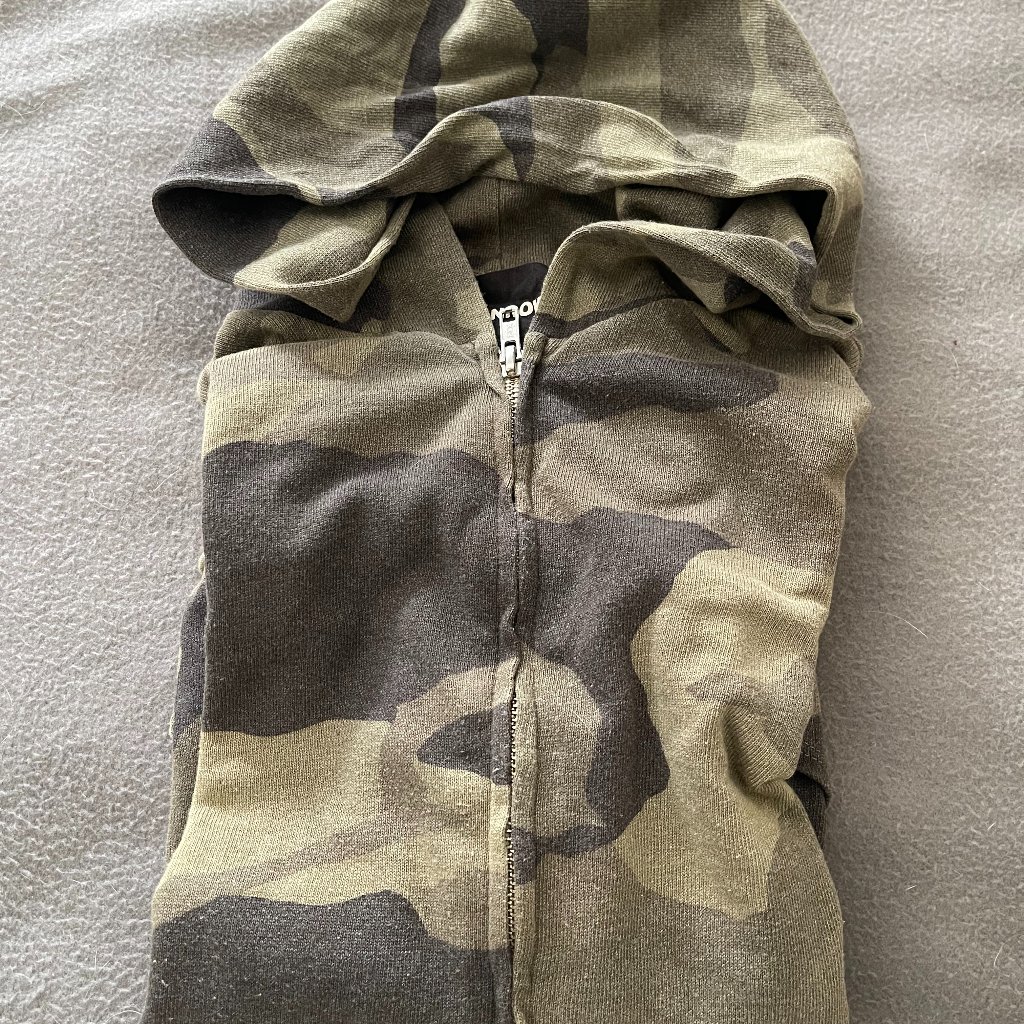 Monrow Women Hooded Jacket Camouflage Small